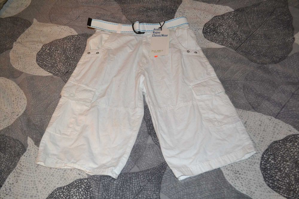 nowe szorty z paskiem, rozmiar L