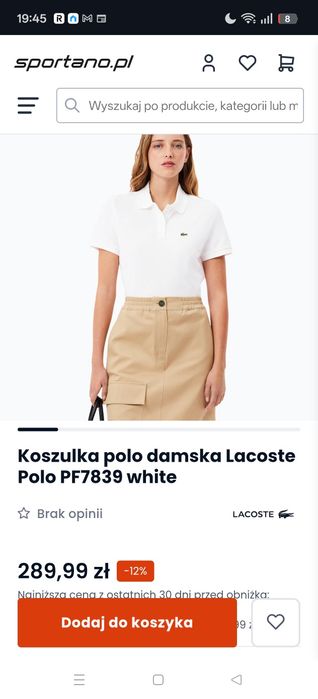 Polo damskie Lacoste 100% ori