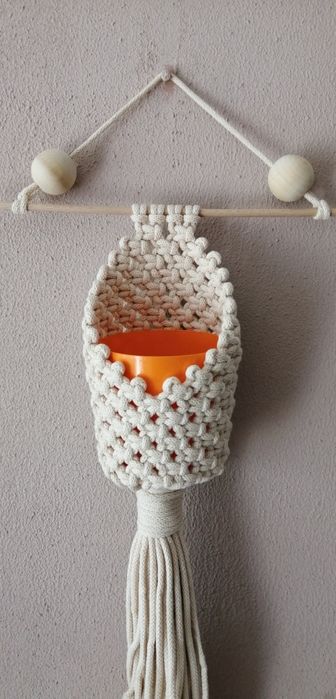 Osłonka makrama beż