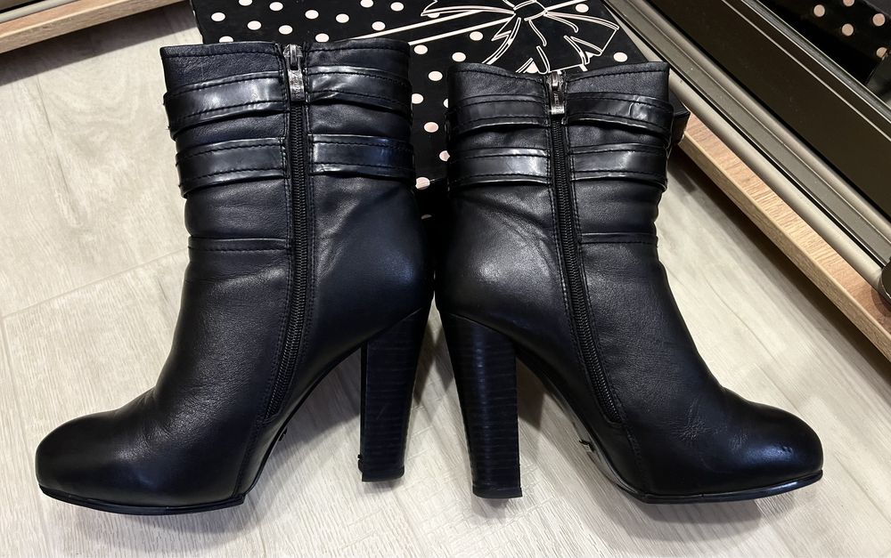 Шкіряні зимові чоботи atizzare розмір 38