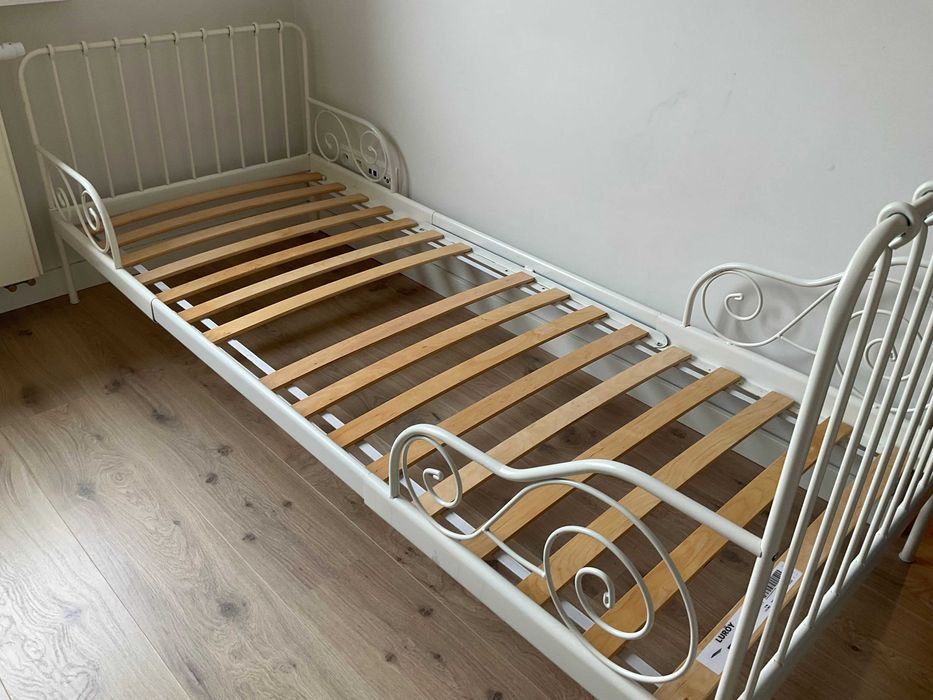 Dziecięce metalowe łóżko IKEA rosnące z dzieckiem