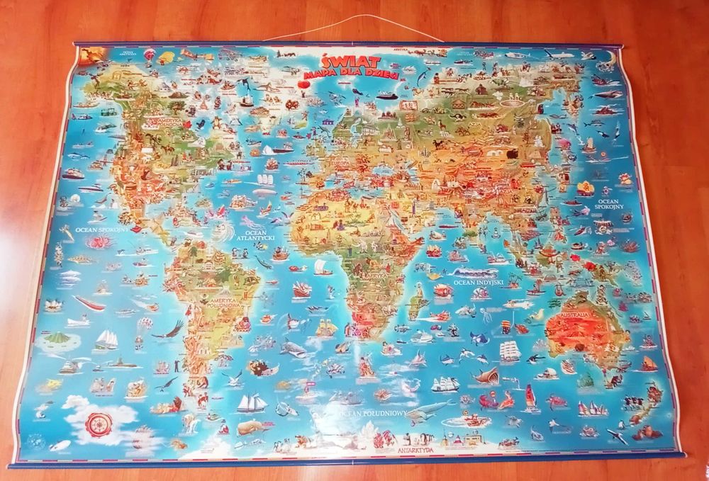 MAPA ścienna świata dla dzieci