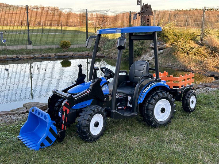 Olbrzymi Traktor na akumulator z przyczepą 24V, Moc 400Watt PILOT