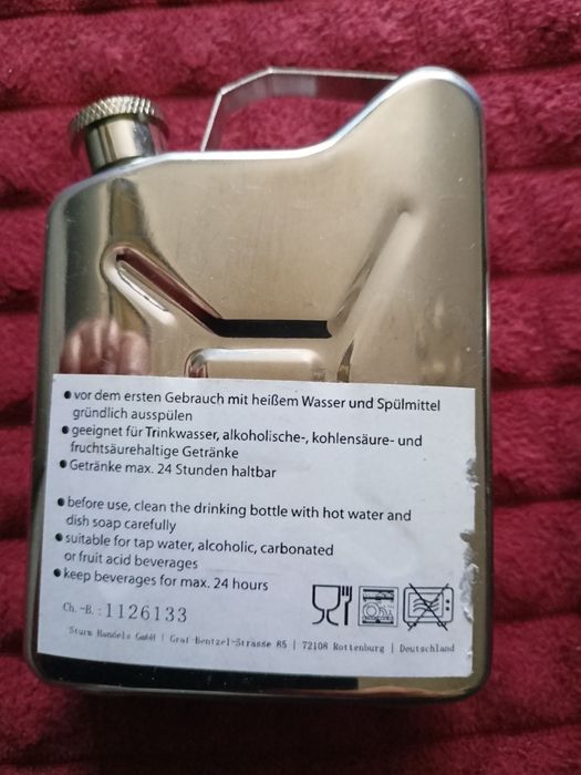 Piersiówka mini metalowa nierdzewna