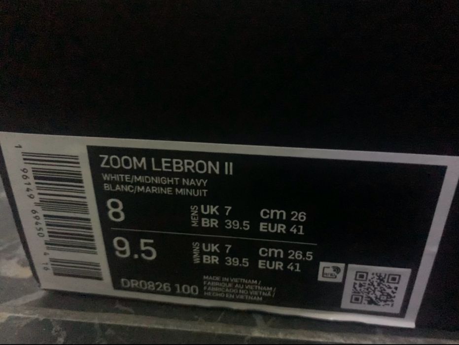 Баскетбольные мужские кроссовки Nike Zoom Lebron 2 (DR0826-100)