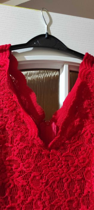 Suknia damska koronkowa czerwona rozm. S