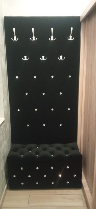 Ławka, ławeczka, puf, skrzynia, panel z wieszakami  - pod wymiar