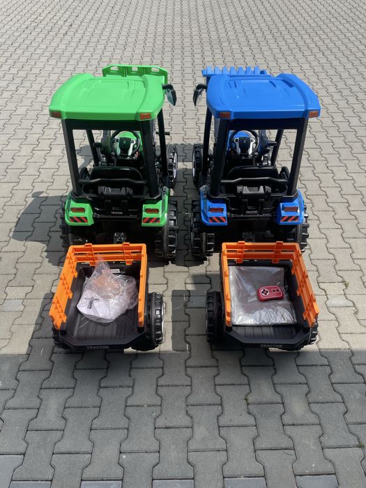 MEGA Traktor na akumulator dla dzieci Niebieski oraz Zielony 2x200W