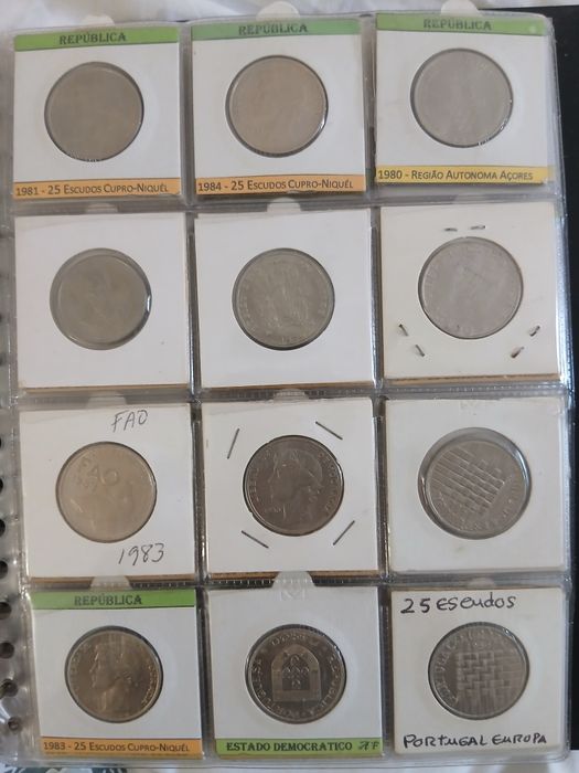 Lote de moedas  Portuguesas