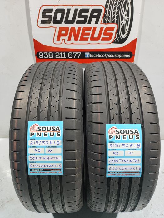 2 pneus semi novos 215-50R18 Continental - Oferta dos Portes