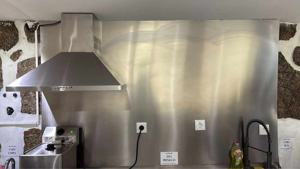 Bancada inox + placa