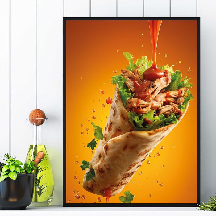plakat reklamowy kebab, plakat kebab, plakat bar restauracja kebab
