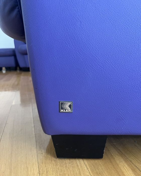 Duży narożnik KLER 190 x 310 z funkcją spania + pufa