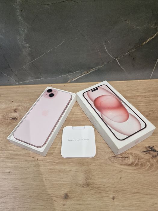 Telefon Iphone 15 plus różowy 256GB 91% OKAZJA