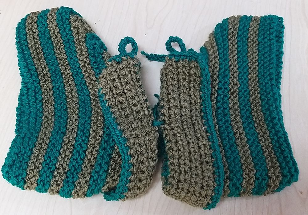 Botinhas para aquecer os pés.