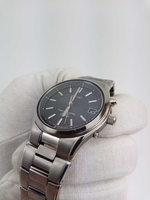 Японские мужские часы Seiko Solar SBTM193 титан, радиоконтроль, сапфир
