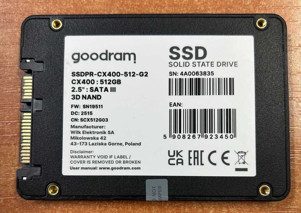 Dysk twardy SSD Goodram CX400 gen2 512GB