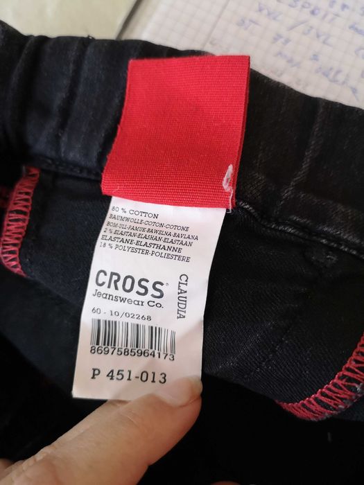 CROSS Jeans czarne jeansy joggery W27 L32 XS/S