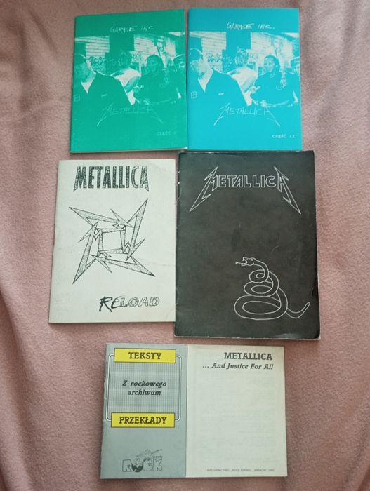 Metallica- teksty i przekłady 5 sztuk