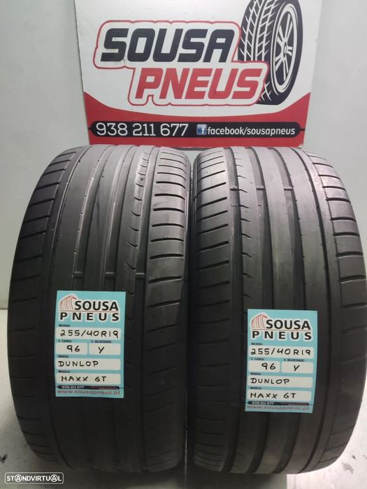 2 pneus semi novos 255-40r19 dunlop - oferta da entrega