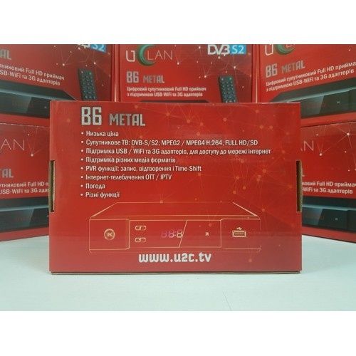 Спутниковый Mpeg4 ресивер тюнер приставка Uclan B6 Metal U2C Full HD