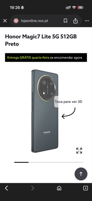 Honor Magic7 Lite 5G 512GB Preto