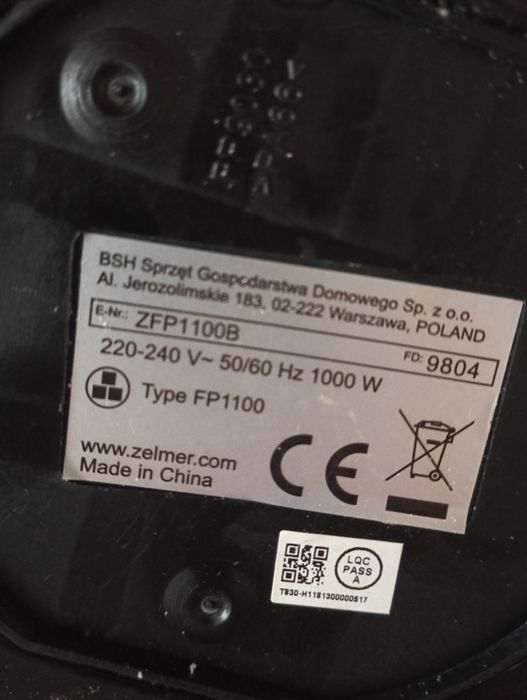 Robot planetarny Zelmer (uszkodzona głowica)