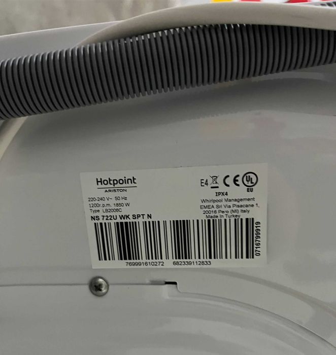 Maquina Lavar Roupa HOTPOINT Ariston 7kg