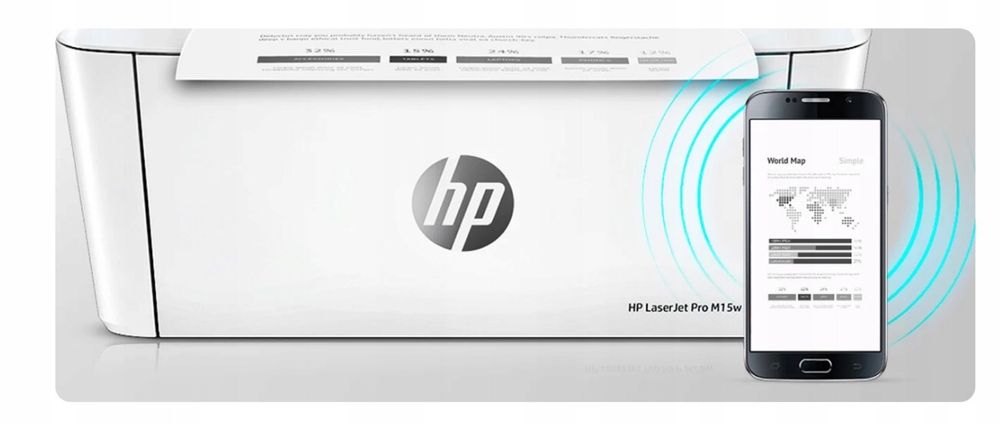 Drukarka HP Laserjet Pro M15W laserowa Wifi