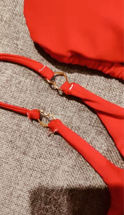 Міні бікіні стиль бразіліан стрінги червоні модель 2025 купальник жіно