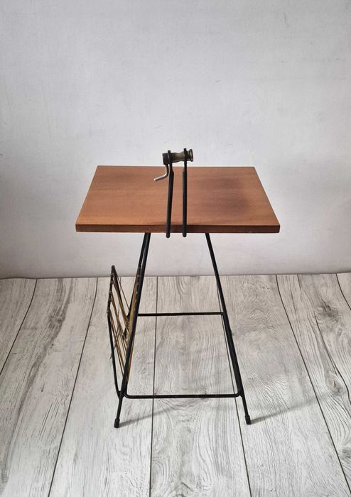 stolik gazetnik żyłkowy vintage retro