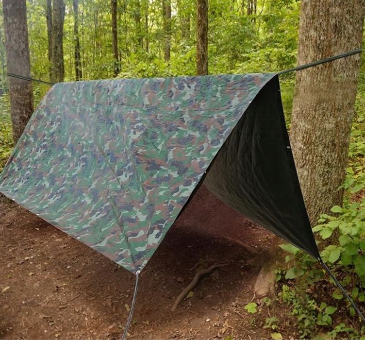 Tarp Namiot Płachta Dach Turystyczny Wodoopodrny 3x2 Survival Plandeka