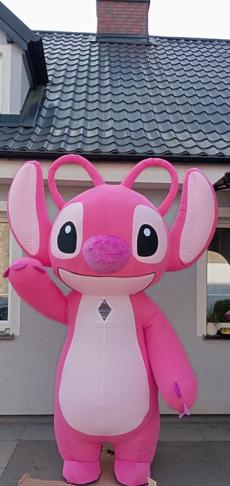 Kostium nadmuchiwany różowy Stitch Angel 2,5 m z baterią