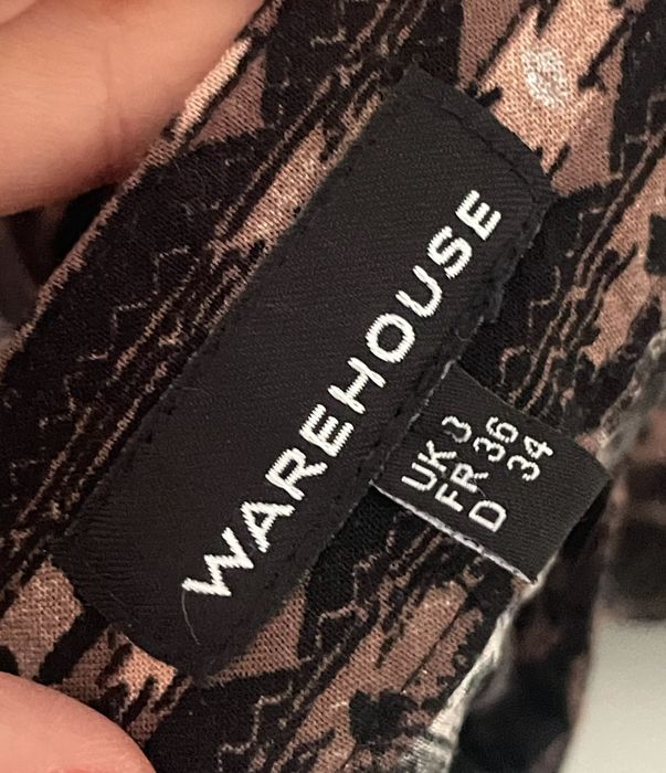 4E maxi długa warehouse urocza nowoczesna zwiana brązowa romantyczna S