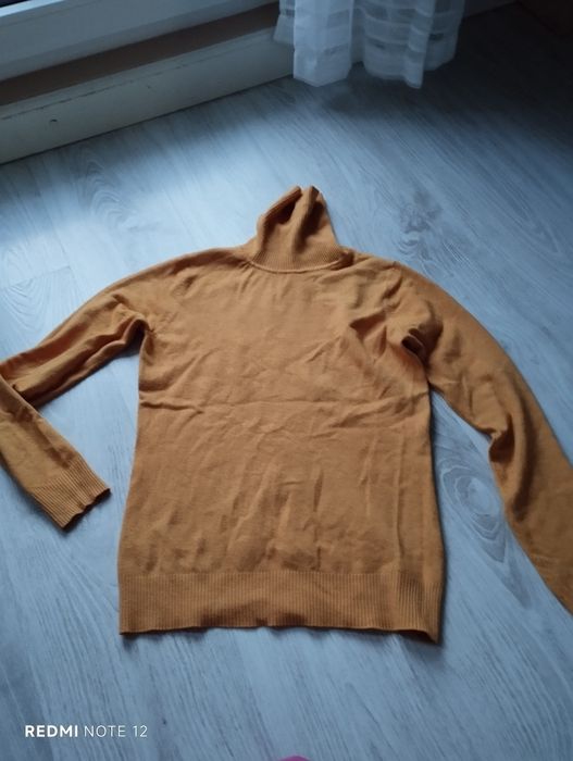 Golf damski S M musztardowy