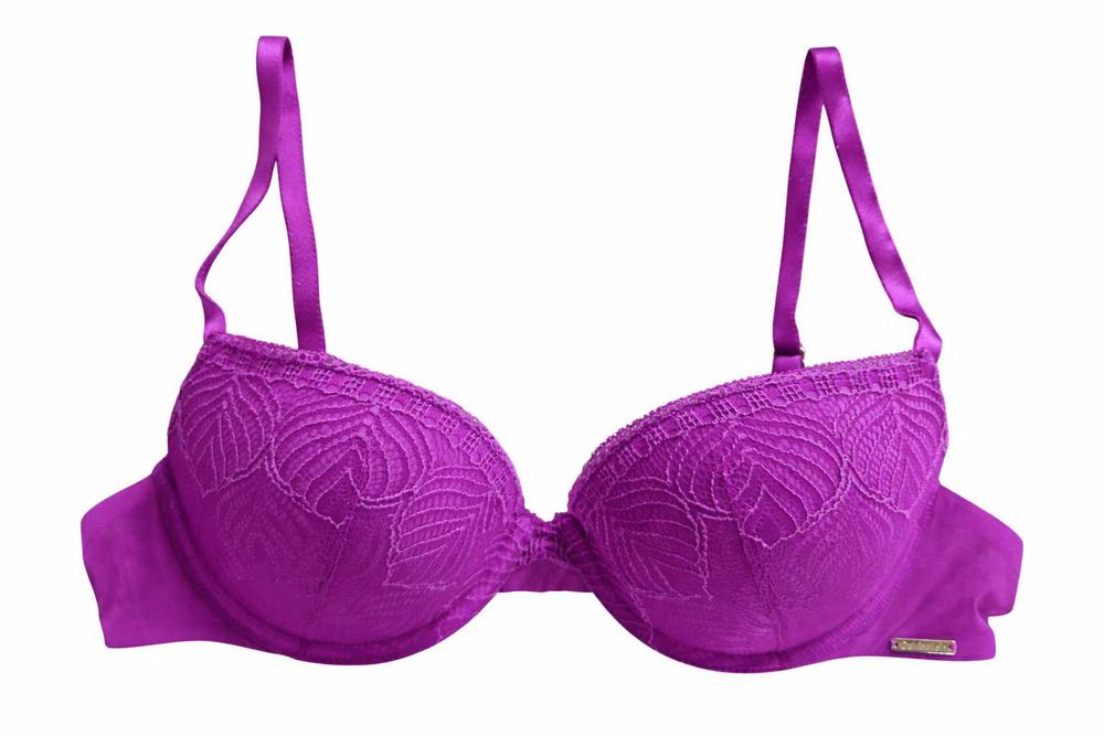Calvin Klein CK biustonosz fuksja fuksjowy usztywniany  z koronką 80A 36A