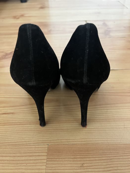 Buty szpilki zamsz