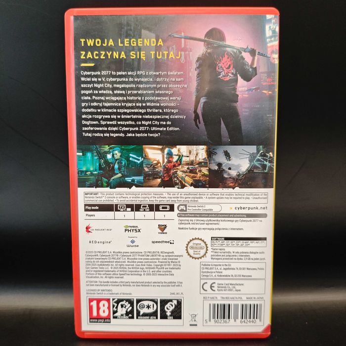 Cyberpunk 2077 Ultimate Edition Nintendo Switch 2 DARMOWA DOSTAWA