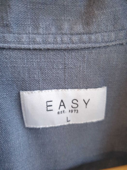 Niebieska koszula lniana Easy L męska