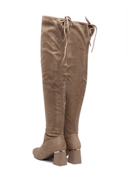 Kozaki muszkieterki beżowe 37