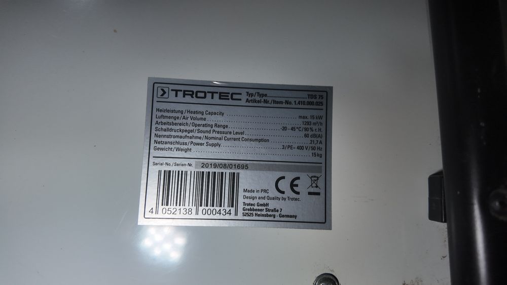 Nagrzewnica elektryczna 15 KW