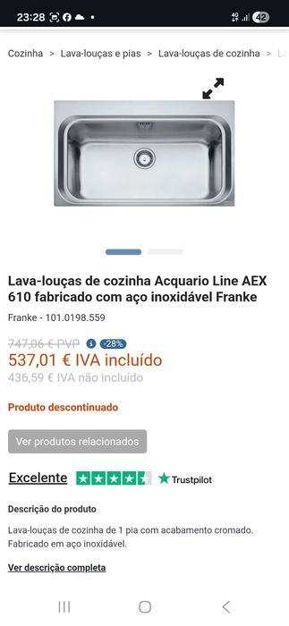 FRANKE - Lava loiça- 101.0198.559