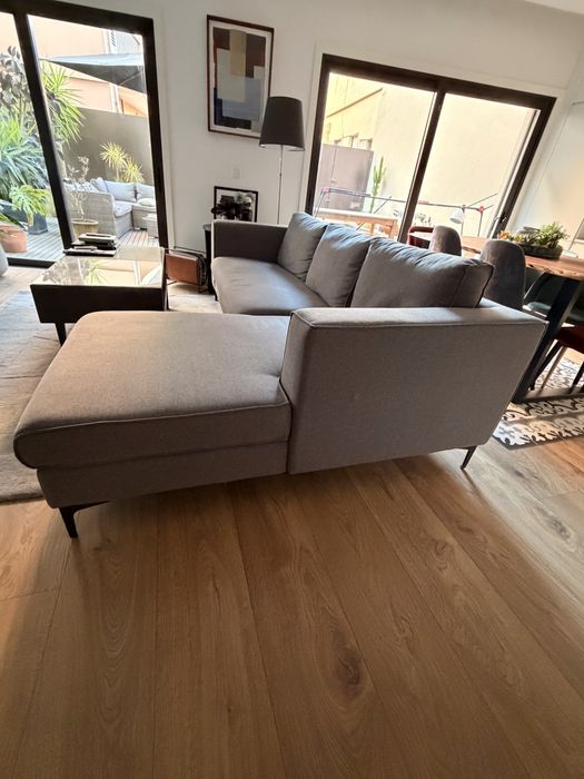 Sofá Chaise Longue Cinzento 238 cm | 2 Módulos | 300€