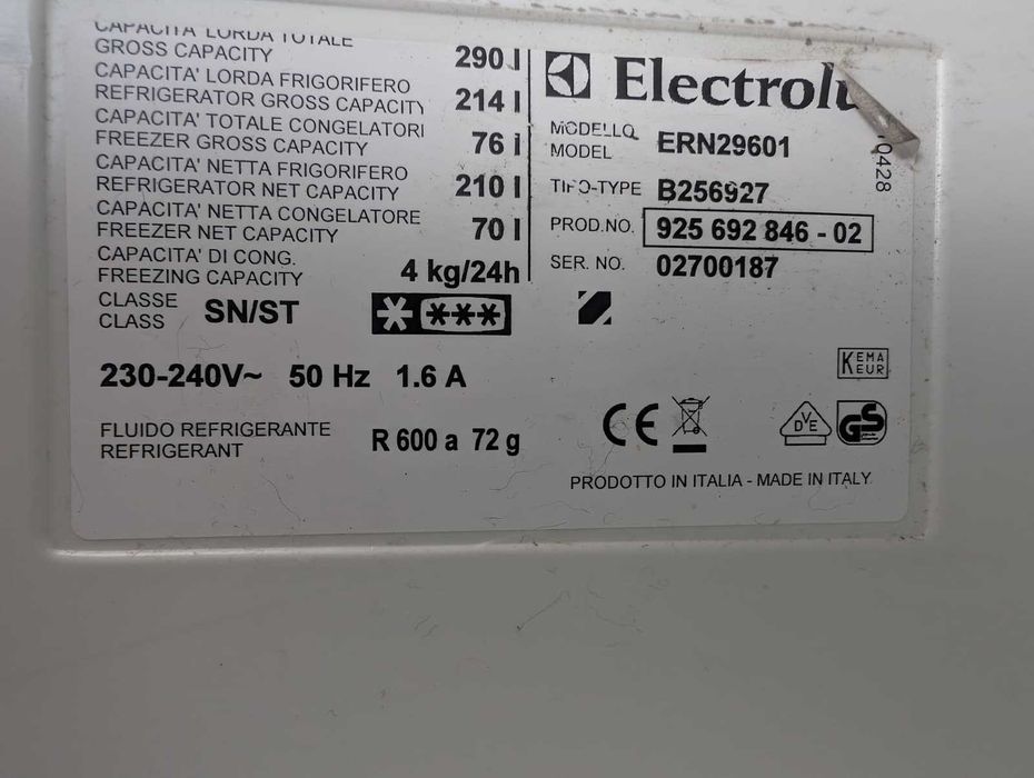 Frigorífico electrolux - em pleno funcionamento!