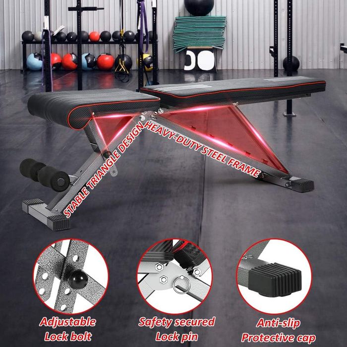 Regulowana Ławka Treningowa Yoleo Do 300 Kg