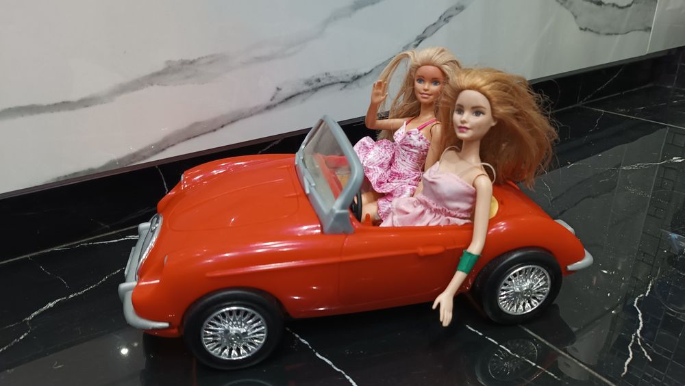 Samochód auto kabriolet Barbie + lalki