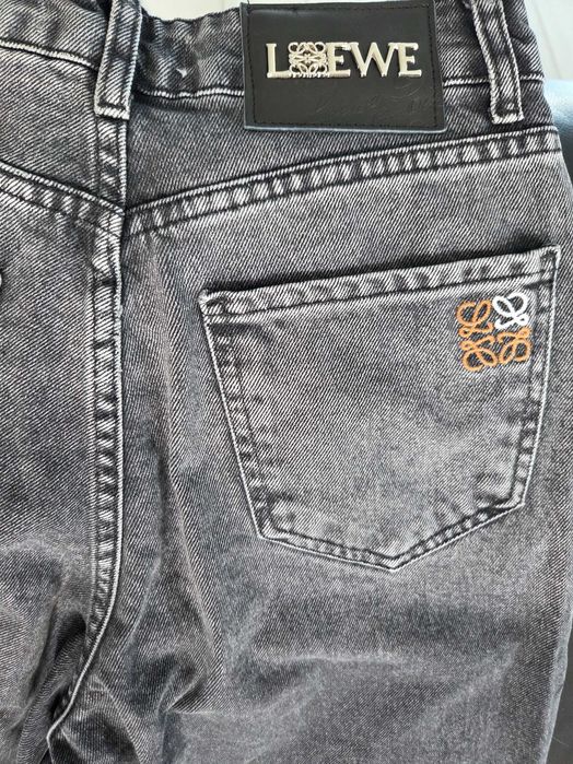 Nowe Baggy Jeans Loewe, szeroka nogawka, wysoki stan W 26/S