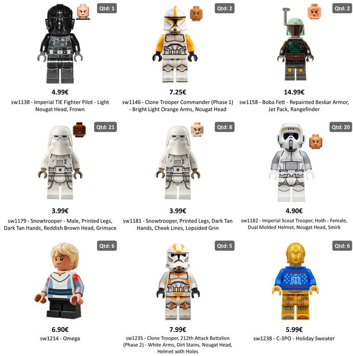 Minifiguras Lego Star Wars