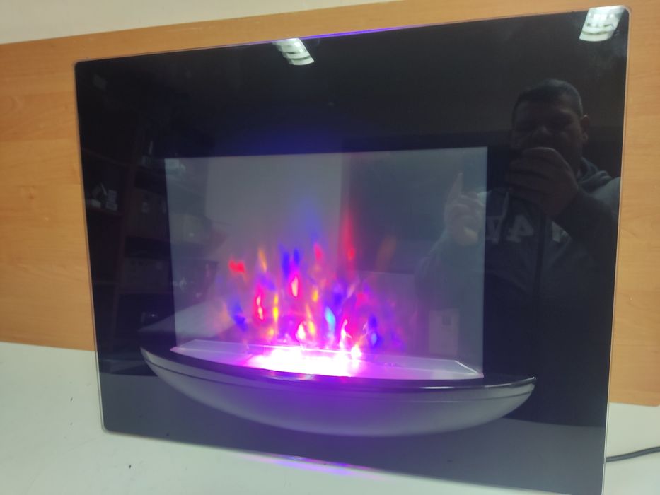 Feuerschale 2000W Kominek Elektryczny Naścienny Czarny