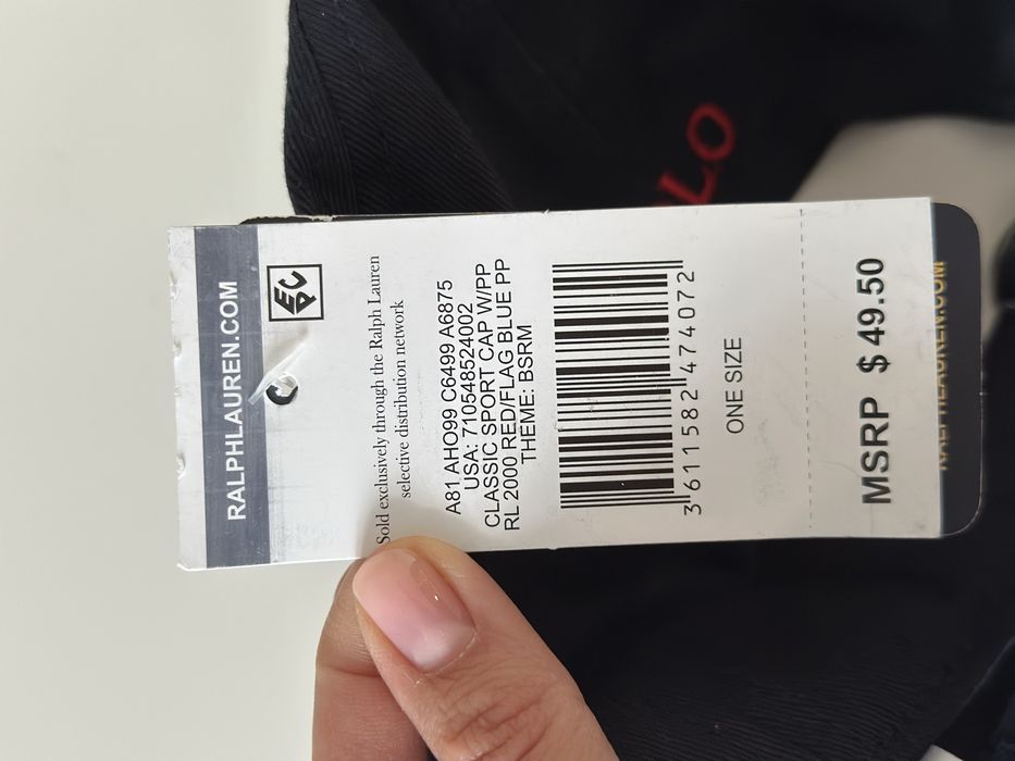 100% Оригінальна бейсболка Ralph Lauren Classic Sport Cap